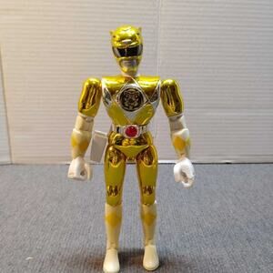 Bandai Mighty Morphin Power Rangers Yellow Ranger Figure 1995 Vintage Gold